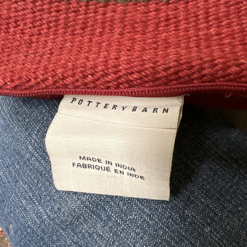 2 Pottery Barn Wool Kilm Stripe Pillow Covers 20